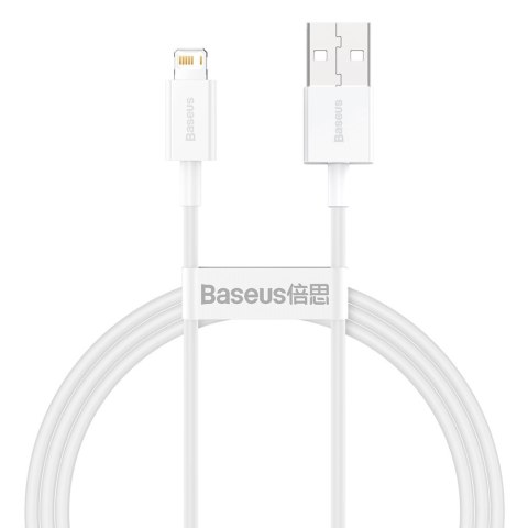 Baseus Superior kabel USB - Lightning 2,4A 1 m Biały (CALYS-A02)