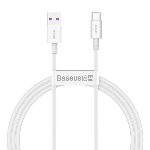 Baseus Superior kabel USB - USB Typ C 66 W 6A 1 m Biały (CATYS-02)