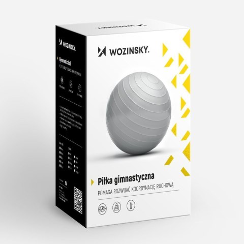 Wozinsky piłka gimnastyczna 65 cm do ćwiczeń rehabilitacyjna niebieski