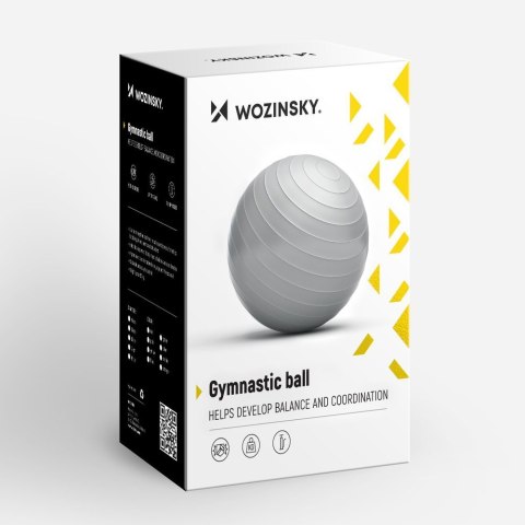 Wozinsky piłka gimnastyczna 65 cm do ćwiczeń rehabilitacyjna niebieski