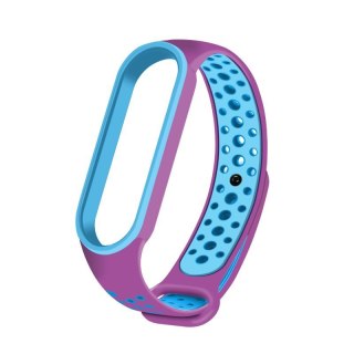 Silikonowa opaska pasek do Xiaomi Mi Band 4 / Mi Band 3 Dots fioletowo-niebieski