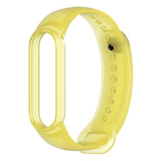 Silikonowa opaska pasek do Xiaomi Mi Band 5 / 6 / 7 żółty