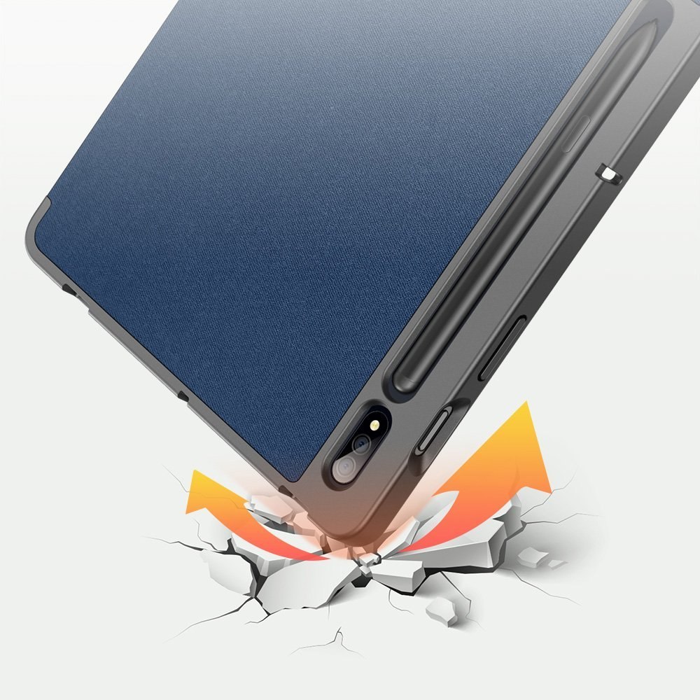 Etui DuxDucis Domo składany pokrowiec do Samsung Galaxy Tab S7+ (S7 Plus) niebieski