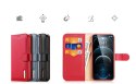 Etui Hivo Dux Ducis skórzane z klapką do iPhone 12 / 12 Pro czerwony