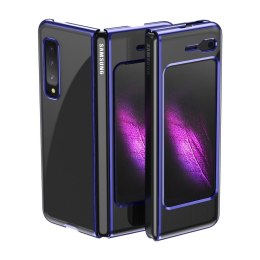 Etui z metaliczną ramką Plating Case do Samsung Galaxy Fold niebieski