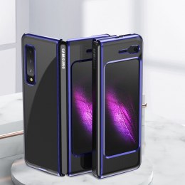 Etui z metaliczną ramką Plating Case do Samsung Galaxy Fold niebieski