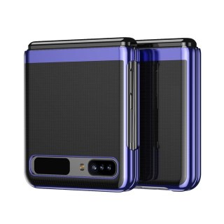 Etui z metaliczną ramką Plating Case do Samsung Galaxy Z Flip niebieski