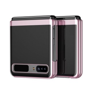 Etui z metaliczną ramką Plating Case do Samsung Galaxy Z Flip różowy