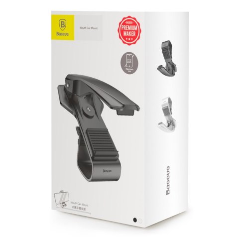 Baseus Mouth uchwyt samochodowy klamra na deskę rozdzielczą czarny (SUDZ-01)