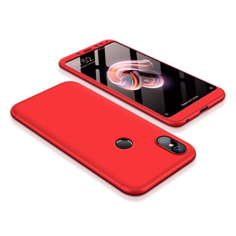 Etui na całą obudowę przód + tył do Xiaomi Redmi Note 5 / Redmi Note 5 Pro czerwony
