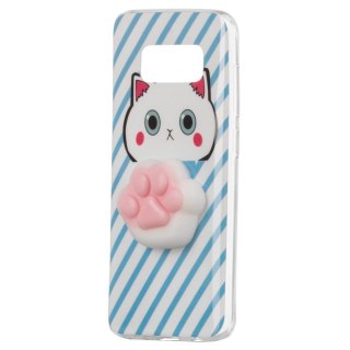 Żelowy pokrowiec etui Squishy animal gumowa zabawka 4D gniotek do Samsung Galaxy A8 2018 łapka