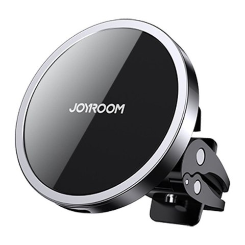Joyroom samochodowy uchwyt magnetyczny bezprzewodowa indukcyjna ładowarka Qi 15 W (kompatybilna z MagSafe do iPhone) czarny (JR-