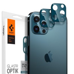 2x Nakładka Na Obiektyw Aparatu Spigen Optik do iPhone 12 / 12 Pro Pacific Blue