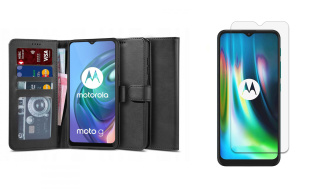 Etui Portfel 2 z Klapką + Szkło do Motorola Moto G10 / G20 / G30