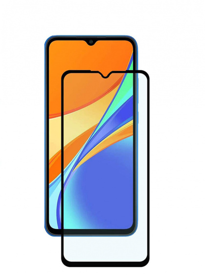 Szkło hartowane Full Glue na cały ekran z ramką do Xiaomi Redmi 9A / Redmi 9C czarny