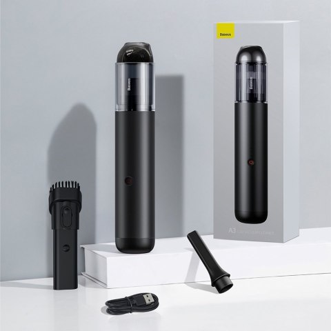 Baseus A3 bezprzewodowy odkurzacz samochodowy 135 W 15000 Pa czarny (CRXCQA3-0A)