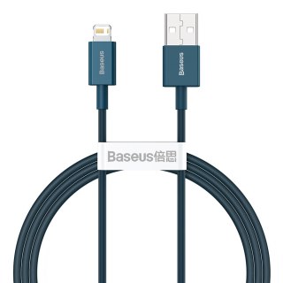 Baseus Superior kabel USB - Lightning 2,4A 1 m Niebieski (CALYS-A03)