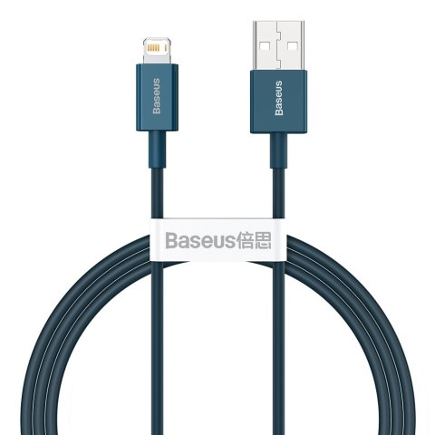 Baseus Superior kabel USB - Lightning 2,4A 1 m Niebieski (CALYS-A03)