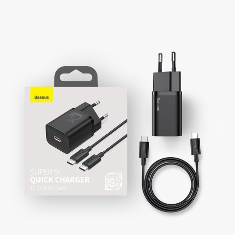 Baseus Super Si Qc 1c Szybka Ładowarka 25w Usb C Z Kablem Usb C - Usb C 1m