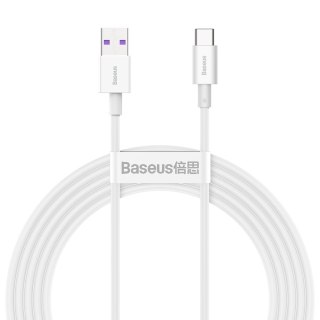 Baseus Superior kabel USB - USB Typ C 66 W 6A 2 m Biały (CATYS-A02)