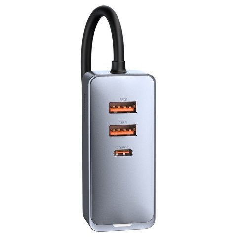 Baseus Share Together ładowarka samochodowa 2x USB / 2x USB Typ C 120W PPS Quick Charge Power Delivery szary (CCBT-A0G)
