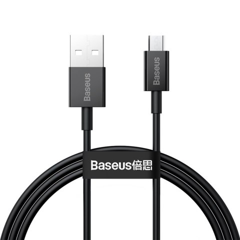 Baseus Superior kabel przewód USB - micro USB do szybkiego ładowania 2A 1m czarny (CAMYS-01)