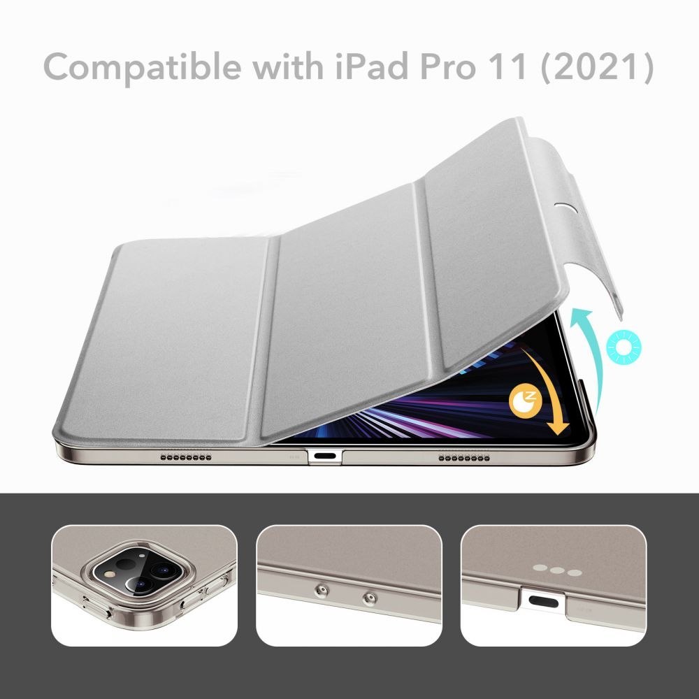 Etui + Szkło ESR Ascend Trifold & Tempered Glass do iPad Pro 11 2021 Grey