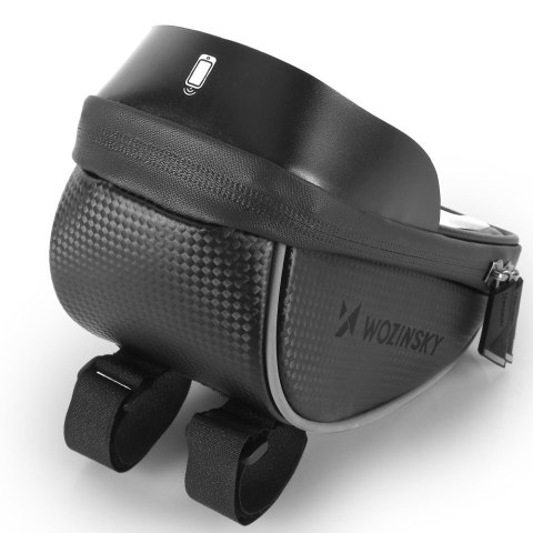 Wozinsky Torba rowerowa na kierownicę pokrowiec na telefon 1L czarny (WBB16BK)