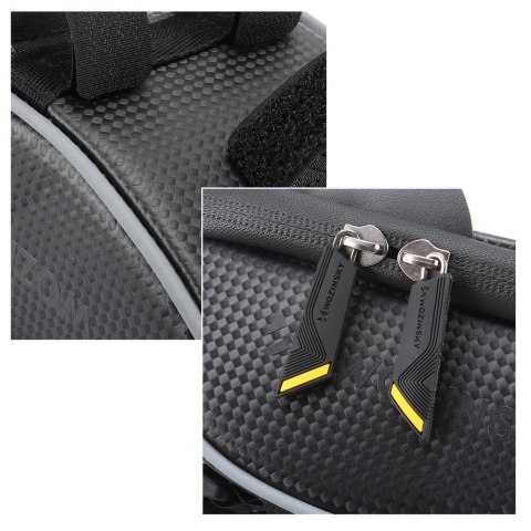 Wozinsky Torba rowerowa na kierownicę pokrowiec na telefon 1L czarny (WBB16BK)