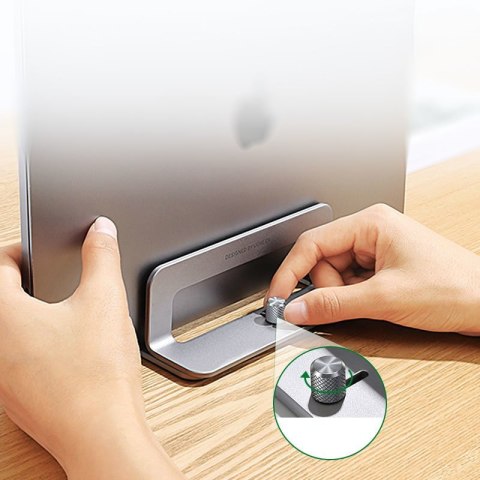 Ugreen aluminiowy pionowy stojak uchwyt podstawka na MacBooka laptopa tablet srebrny (20471 LP258)