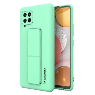 Wozinsky Kickstand Case elastyczne silikonowe etui z podstawką Samsung Galaxy A42 5G miętowy