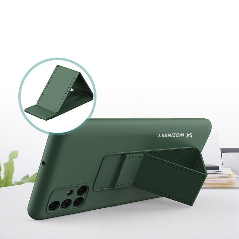 Wozinsky Kickstand Case elastyczne silikonowe etui z podstawką Samsung Galaxy M51 czerwony