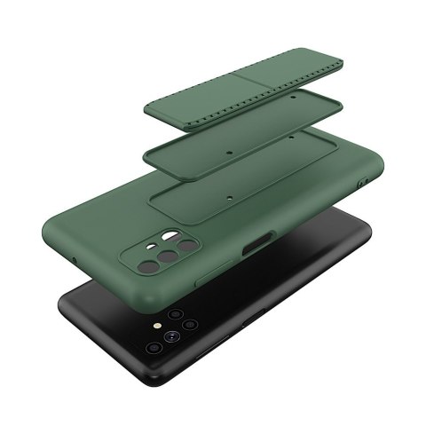 Wozinsky Kickstand Case elastyczne silikonowe etui z podstawką Samsung Galaxy M51 niebieski