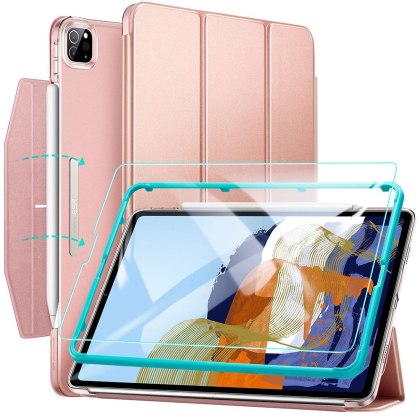 Etui ESR Ascend Trifold + Szkło Hartowane do iPad Pro 11 2021 Rose Gold