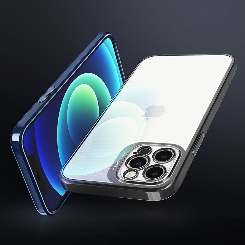 Etui Spigen Optik Crystal + Szkło Ochronne do iPhone 12 Pro Chrome Grey