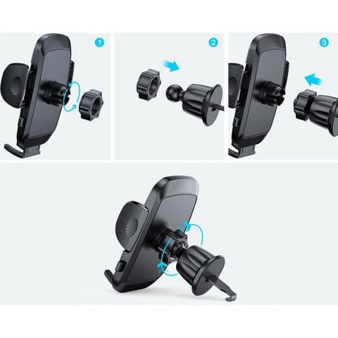 Uchwyt Samochodowy na Kratkę Joyroom JR-ZS259 Vent Car Mount Black