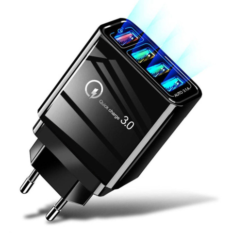 Ładowarka Sieciowa 3xUSB + USB QC3.0