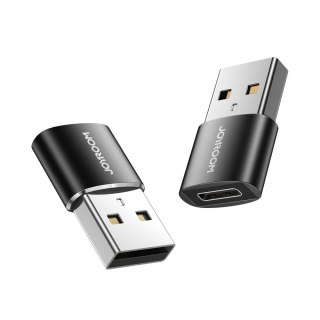 Joyroom S-H152 USB male to Type-C female adapter-2pcs Black