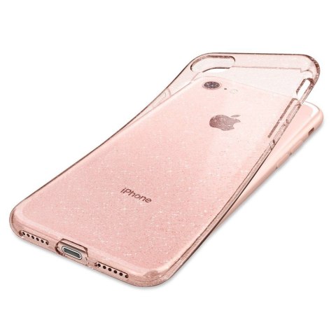 Etui Spigen Liquid Crystal Glitter do Iphone 7 / 8 różowy brokat