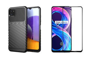 Etui Thunder Case + Szkło Pełne do Realme 8 / 8 Pro