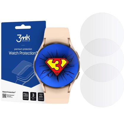 3x Szkło Hybrydowe 3MK Watch Protection do Galaxy Watch 4 40mm