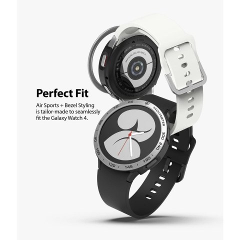 Etui z Nakładką Ringke Air & Bezel Styling do Galaxy Watch 4 40 mm black/silver