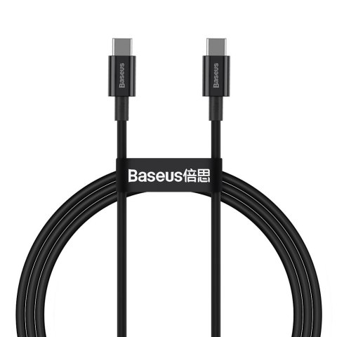 Baseus Superior kabel przewód USB Typ C - USB Typ C szybkie ładowanie Quick Charge / Power Delivery / FCP 100W 5A 20V 1m czarny 