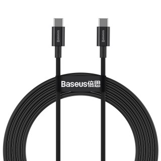Baseus Superior kabel przewód USB Typ C - USB Typ C szybkie ładowanie Quick Charge / Power Delivery / FCP 100W 5A 20V 2m czarny 