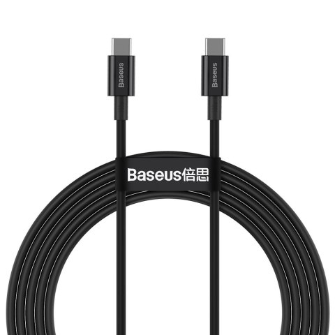 Baseus Superior kabel przewód USB Typ C - USB Typ C szybkie ładowanie Quick Charge / Power Delivery / FCP 100W 5A 20V 2m czarny 