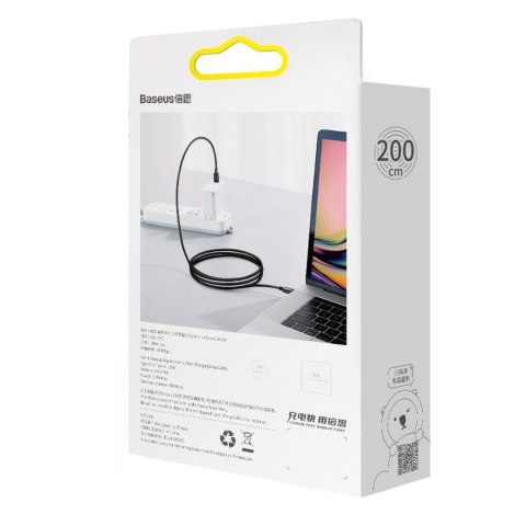 Baseus Superior kabel przewód USB Typ C - USB Typ C szybkie ładowanie Quick Charge / Power Delivery / FCP 100W 5A 20V 2m czarny 