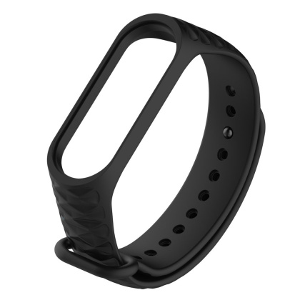 Silikonowa opaska zamienna do Xiaomi Mi Band 4 / Mi Band 3 black diamond