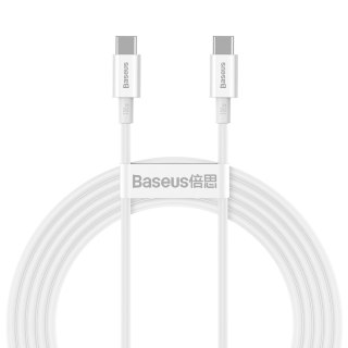 Baseus Superior kabel przewód USB Typ C - USB Typ C szybkie ładowanie Quick Charge / Power Delivery / FCP 100W 5A 20V 2m biały (