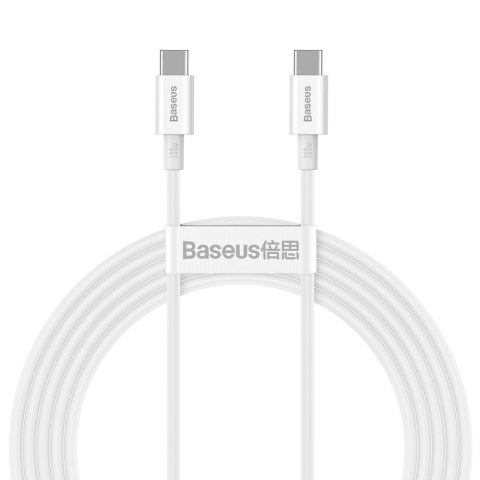 Baseus Superior kabel przewód USB Typ C - USB Typ C szybkie ładowanie Quick Charge / Power Delivery / FCP 100W 5A 20V 2m biały (