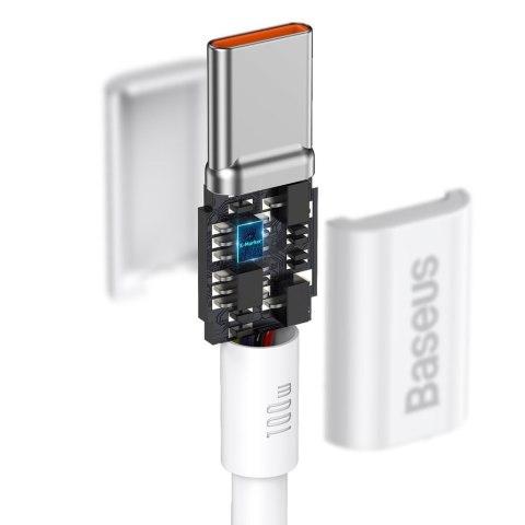 Baseus Superior kabel przewód USB Typ C - USB Typ C szybkie ładowanie Quick Charge / Power Delivery / FCP 100W 5A 20V 2m biały (